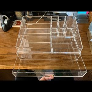 2 piece acrylic makeup storage The Container Store